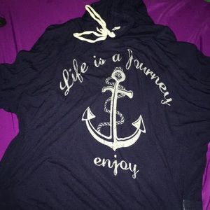 navy , light sweatshirt